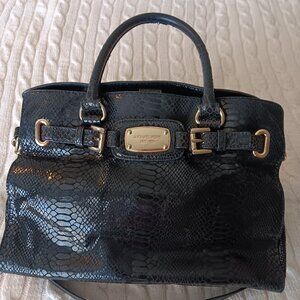 Michael Kors snakeskin patterned tote